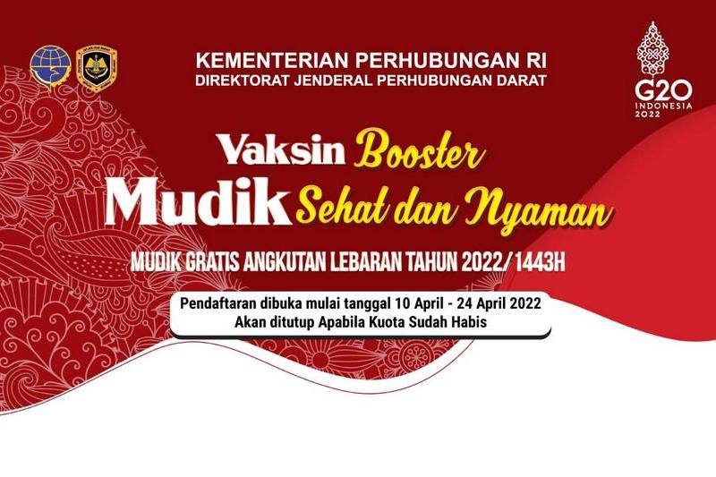 Kemenhub Buka Pendaftaran Mudik Gratis, Ini Link Dan Syaratnya