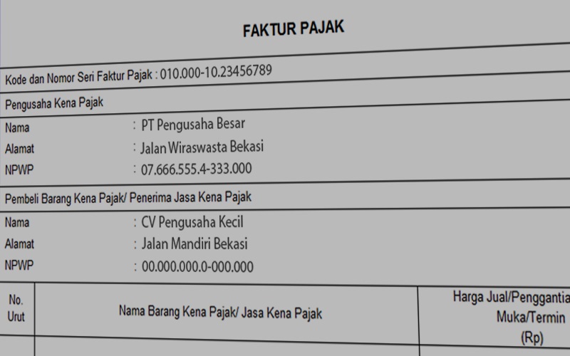 Perubahan Tata Cara Faktur Pajak Hanya Berlaku Untuk WP Penerima Insentif