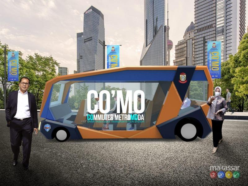 Wali Kota Makassar Moh Ramdhan Pomanto tengah mempersiapkan 15 unit moda transportasi Commuter Metromoda (Co’Mo) edisi terbaru dan ter-upgrade.  - Foto Diskominfo Kota Makassar